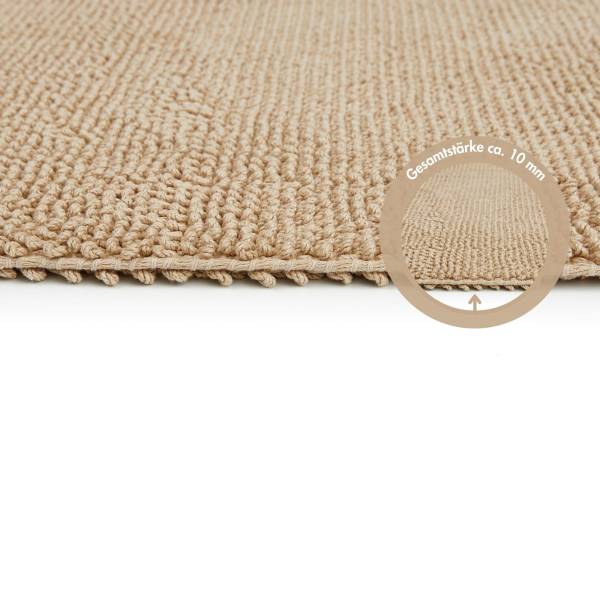 Tapis de bain Atlanta Tissu tissé - Beige