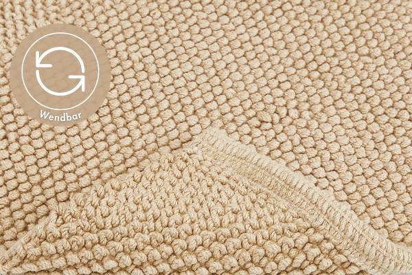 Tapis de bain Atlanta Tissu tissé - Beige