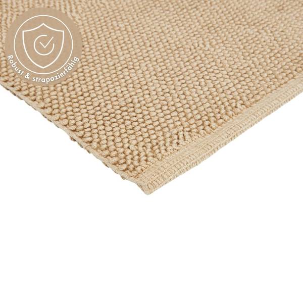 Tapis de bain Atlanta Tissu tissé - Beige