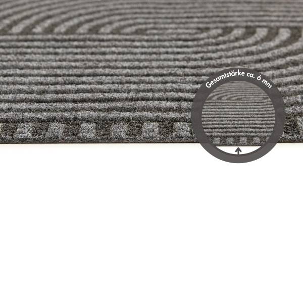 Tapis d'entrée Yukon Polyester - Gris foncé - 40 x 60 cm