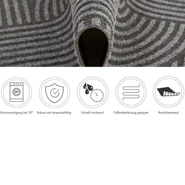 Tapis d'entrée Yukon Polyester - Gris foncé - 40 x 60 cm