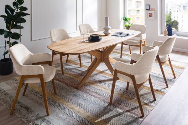 Massiver Esstisch Waida 140 x 90 cm