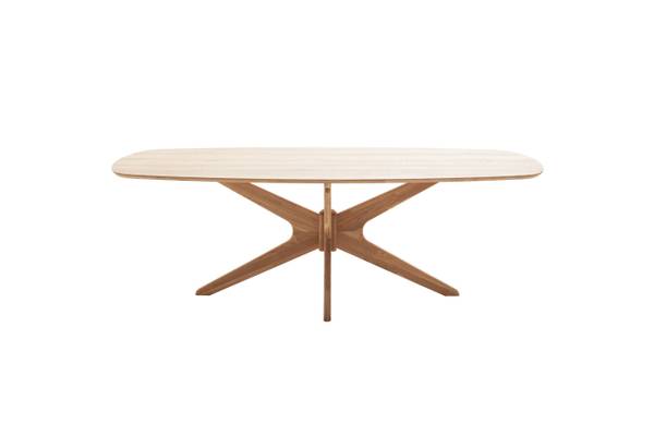 Massiver Esstisch Waida 140 x 90 cm