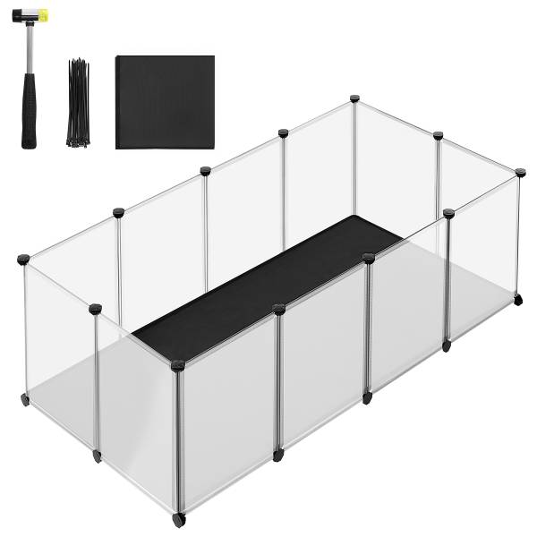 Freigehege Jiari Typ A Metall / Polypropylen - Schwarz