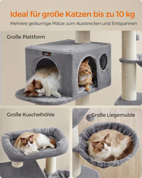 Kratzbaum Latuf MDF - Creme / Grau