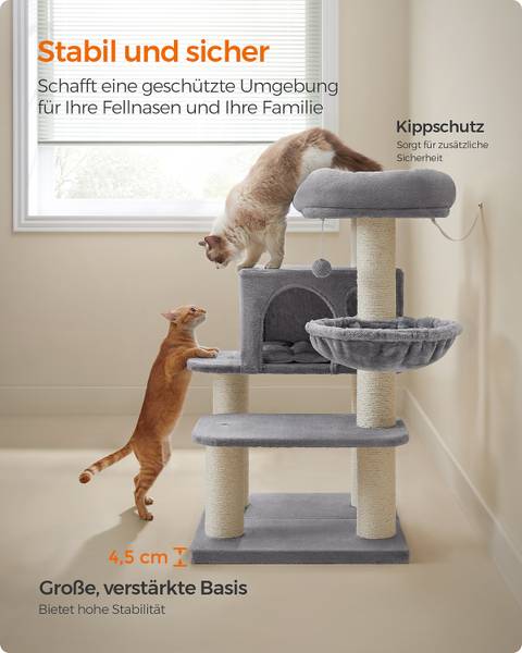 Kratzbaum Latuf MDF - Creme / Grau