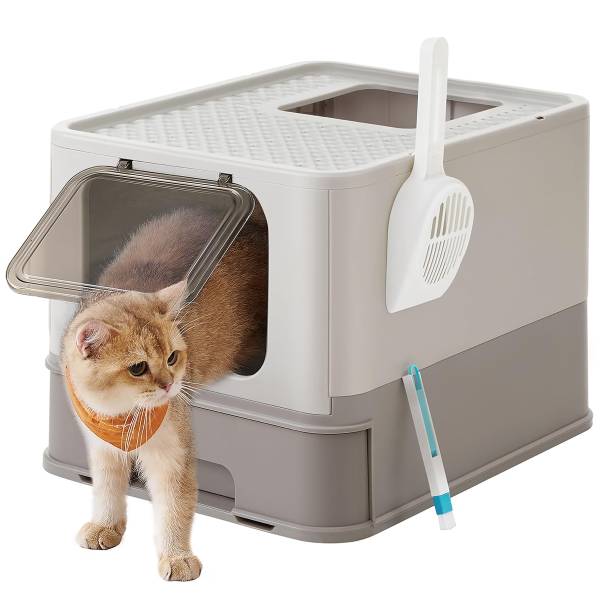 Kattenbak Ragnu polypropeen - lichtgrijs/grijs