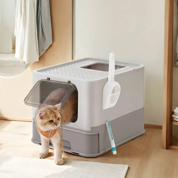 Kattenbak Ragnu polypropeen - lichtgrijs/grijs