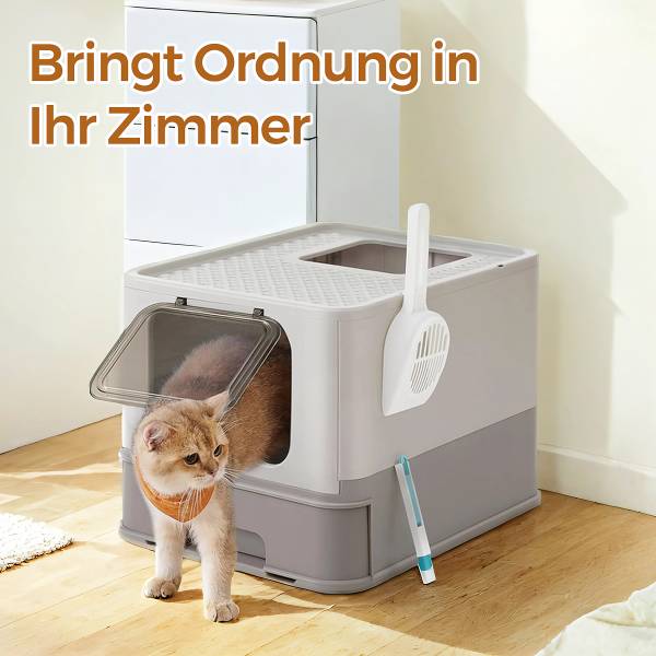 Kattenbak Ragnu polypropeen - lichtgrijs/grijs