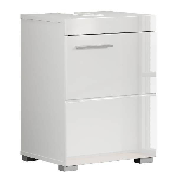 Waschbeckenunterschrank Amanda 40 cm Hochglanz Weiß / Weiß