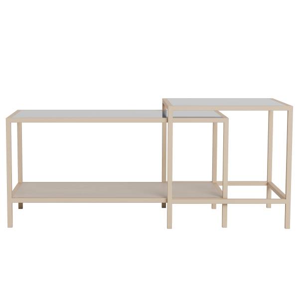 Couchtisch Coogee 2er-Set Sandgrau