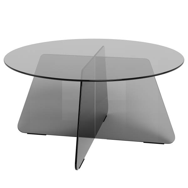 Couchtisch Shaws Glas - Grau
