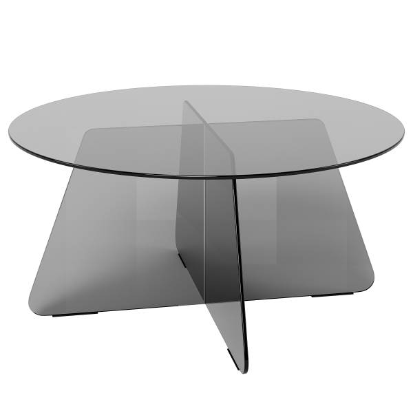 Couchtisch Shaws Glas - Grau