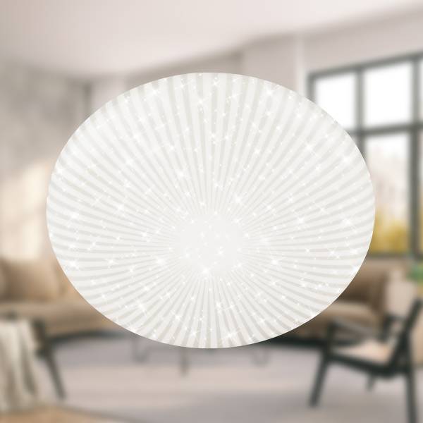 LED Deckenleuchte Nebo Typ B Polypropylen - Weiß - Durchmesser: 38 cm