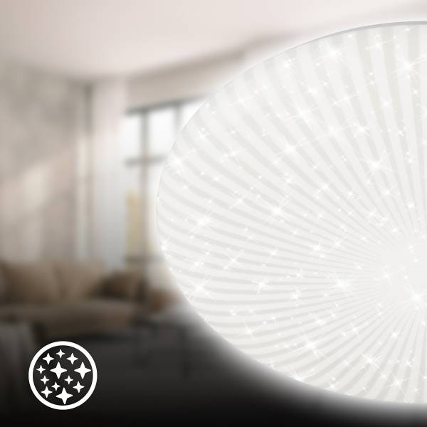 LED Deckenleuchte Nebo Typ B Polypropylen - Weiß - Durchmesser: 38 cm