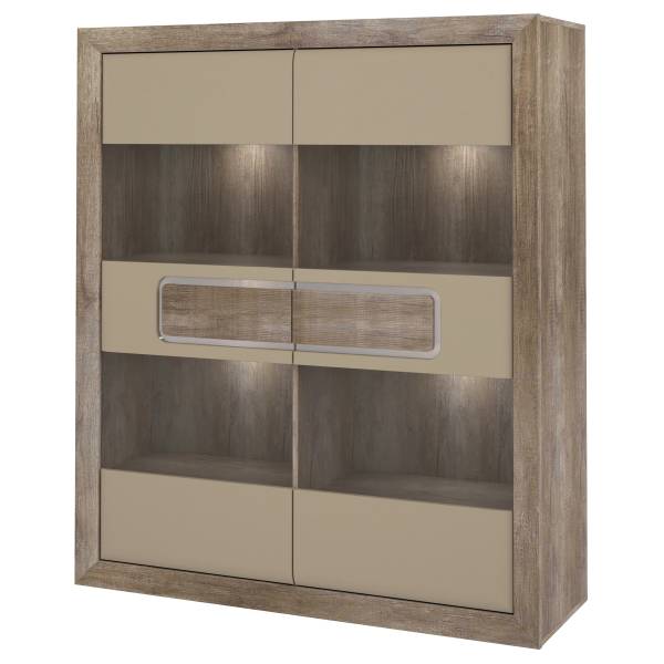 Beleuchteter Vitrinenschrank Malaio 134 x 155 cm