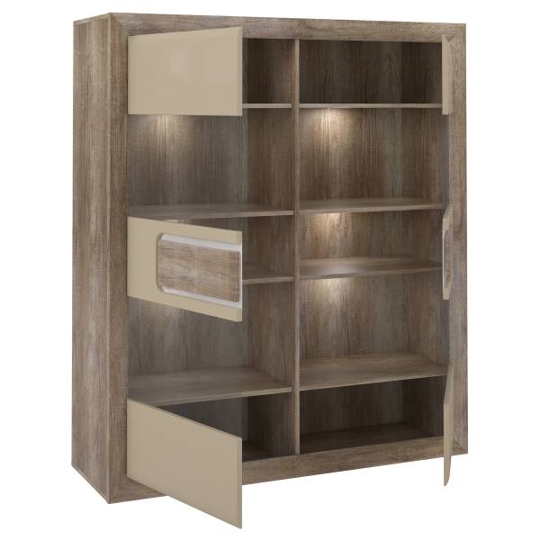 Beleuchteter Vitrinenschrank Malaio 134 x 155 cm