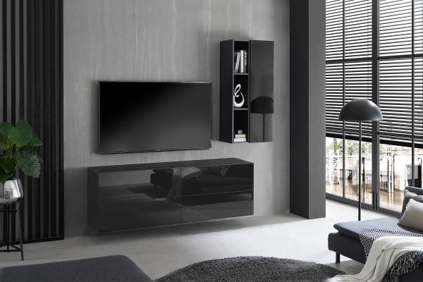 TV-Lowboard Bany Wende-Deckplatte Typ B Dunkelgrau