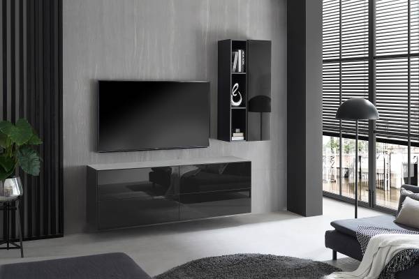 TV-Lowboard Bany Wende-Deckplatte Typ B Dunkelgrau