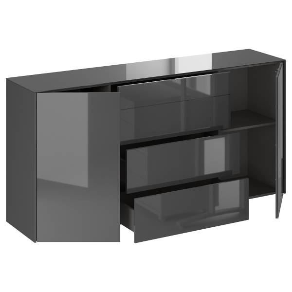 Sideboard Bany - Breite 179 cm Dunkelgrau