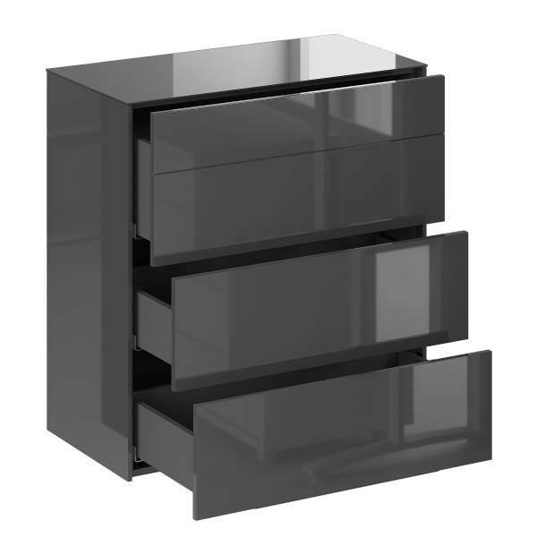 Kommode Bany - Breite 82 cm Dunkelgrau
