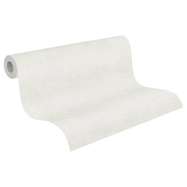Behang Linen type A vlies/vinyl - wit