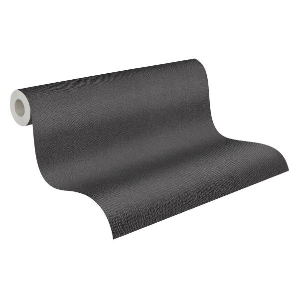 Vliestapete Soft Weave Vlies / Vinyl - Schwarz