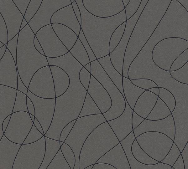 Papier peint Motion Intissé / vinyle - anthracite