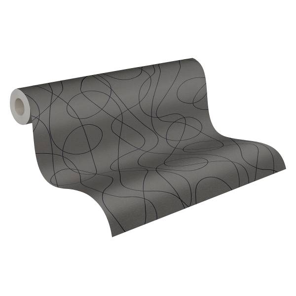 Papier peint Motion Intissé / vinyle - anthracite