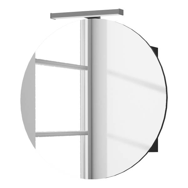 Set di 4 mobili da bagno Holodky Effetto noce / Nero