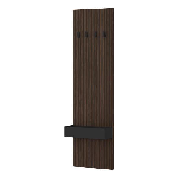 Set di 4 mobili da bagno Holodky Effetto noce / Nero