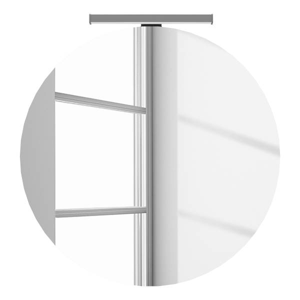 Set di 4 mobili da bagno Holodky Effetto noce / Nero