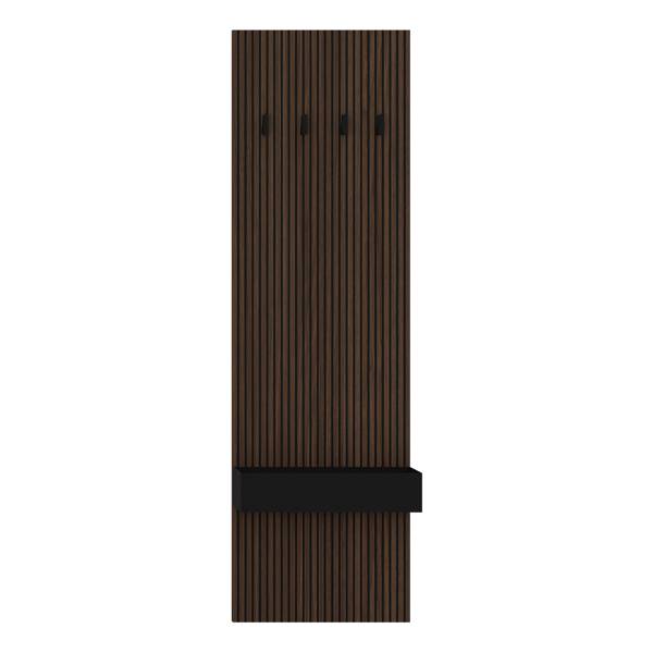 Set di 4 mobili da bagno Holodky Effetto noce / Nero