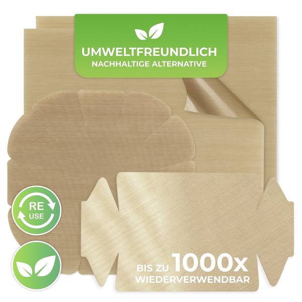 Backpapier Tabas Polytetrafluorethylen - Braun - wiederverwendbar - 4-teilig