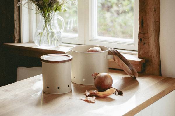 Boîte conservation Aria lot de 2 acier - beige