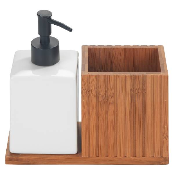 Spoelbak-organizer Mera ABS/bamboe - bruin