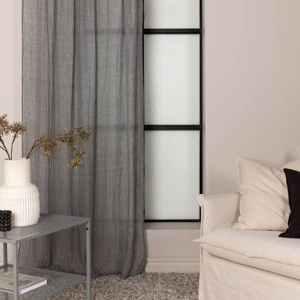 Fertiggardine Elena Polyester - Dunkelgrau