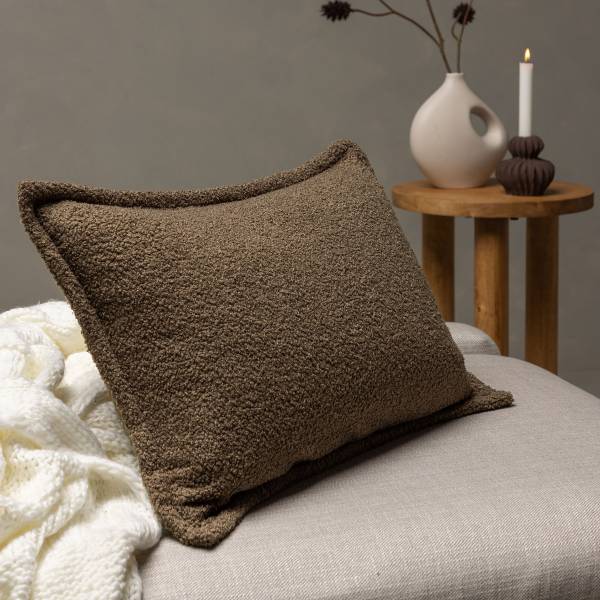 Housse de coussin Tuva Polyester - Marron - 60 x 40 cm