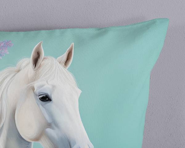 Linge de lit enfant 10148 renforcé - vert menthe - 140 x 200/220 cm + oreiller 70 x 60 cm