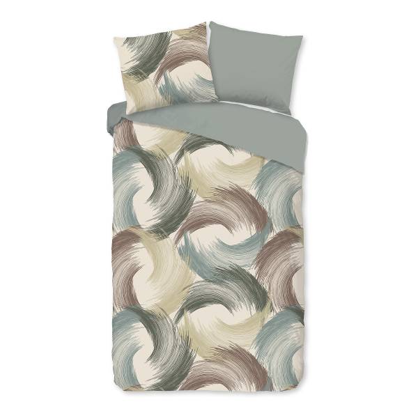 Renforcé-Bettwäsche 10141 Renforcé - Grün - 140 x 200/220 cm + Kissen 70 x 60 cm