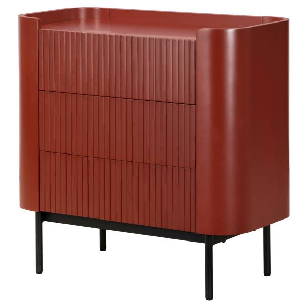 Kommode EKKOR Dunkelrot - Höhe: 84 cm