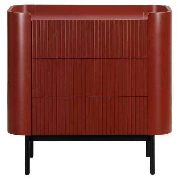 Kommode EKKOR Dunkelrot - Höhe: 84 cm