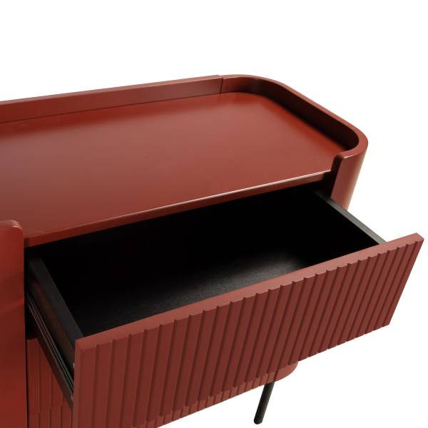 Kommode EKKOR Dunkelrot - Höhe: 84 cm