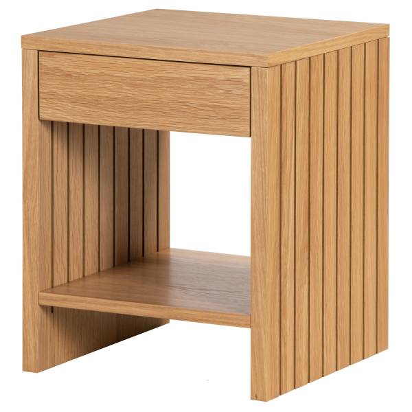 Furnierte Nachtkommode JANER Eiche