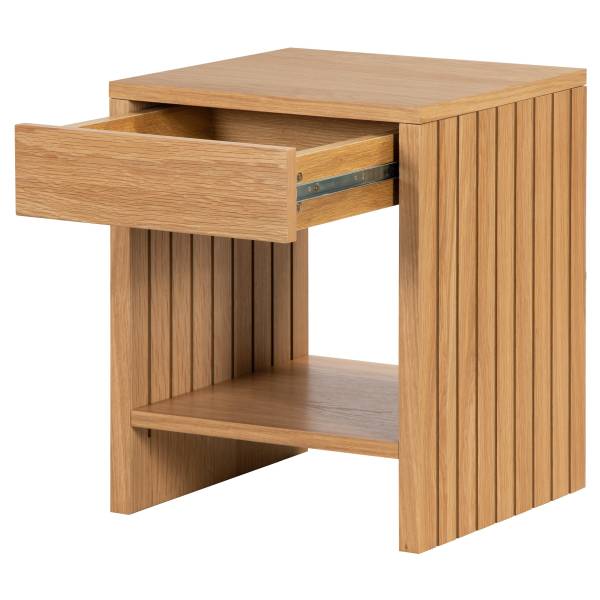 Furnierte Nachtkommode JANER Eiche