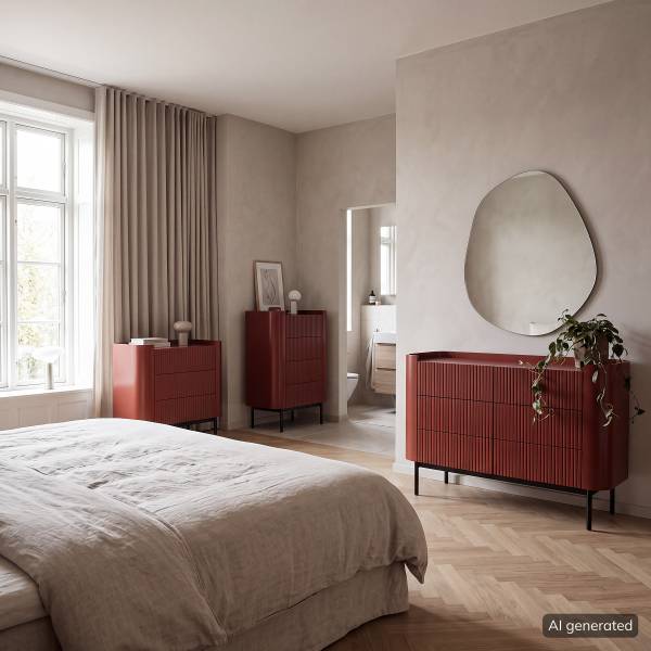 Sideboard EKKOR Dunkelrot