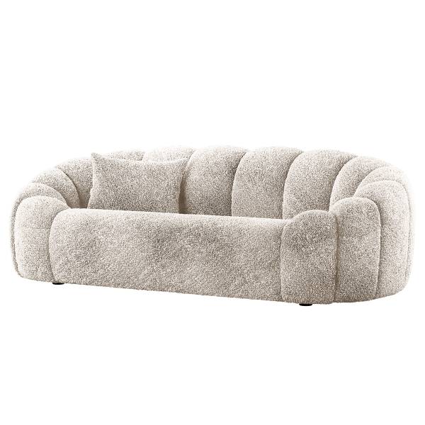 Big-Sofa Abiza Chenille Garnet: Silber