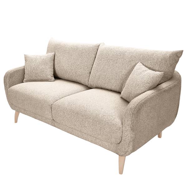 Canapé 2 places Serrera Tissu structuré Hotaru: Beige
