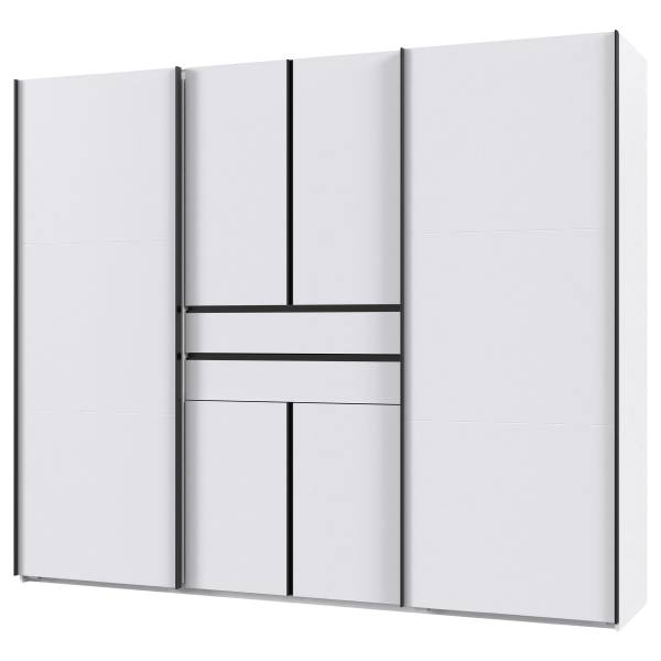 Draaideurkast Manila wit - wit - Breedte: 250 cm