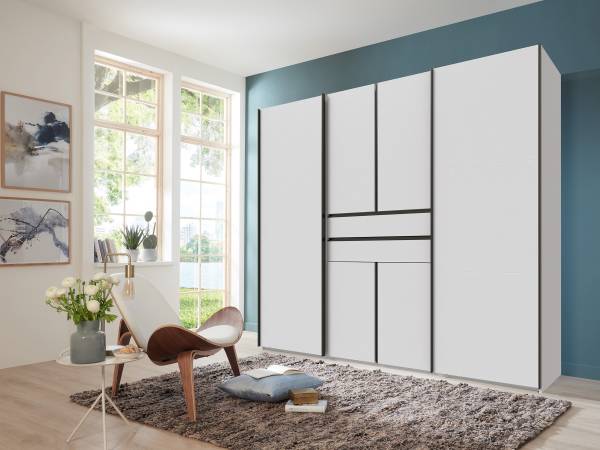 Draaideurkast Manila wit - wit - Breedte: 250 cm